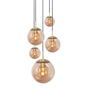 5-lichts ronde hanglamp Bollique