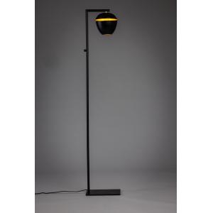 Zwart/bronzen vloerlamp Claire 1-lichts