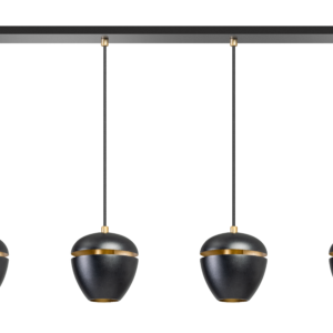 Zwarte/bronzen hanglamp Claire