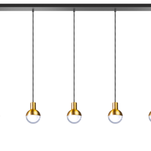 Brons/zwarte hanglamp Drop