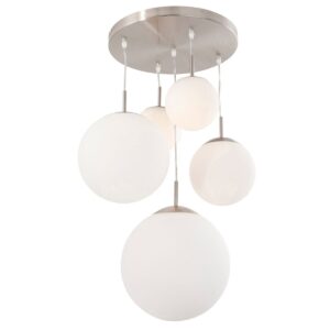 Hanglamp Bollique 5-lichts wit
